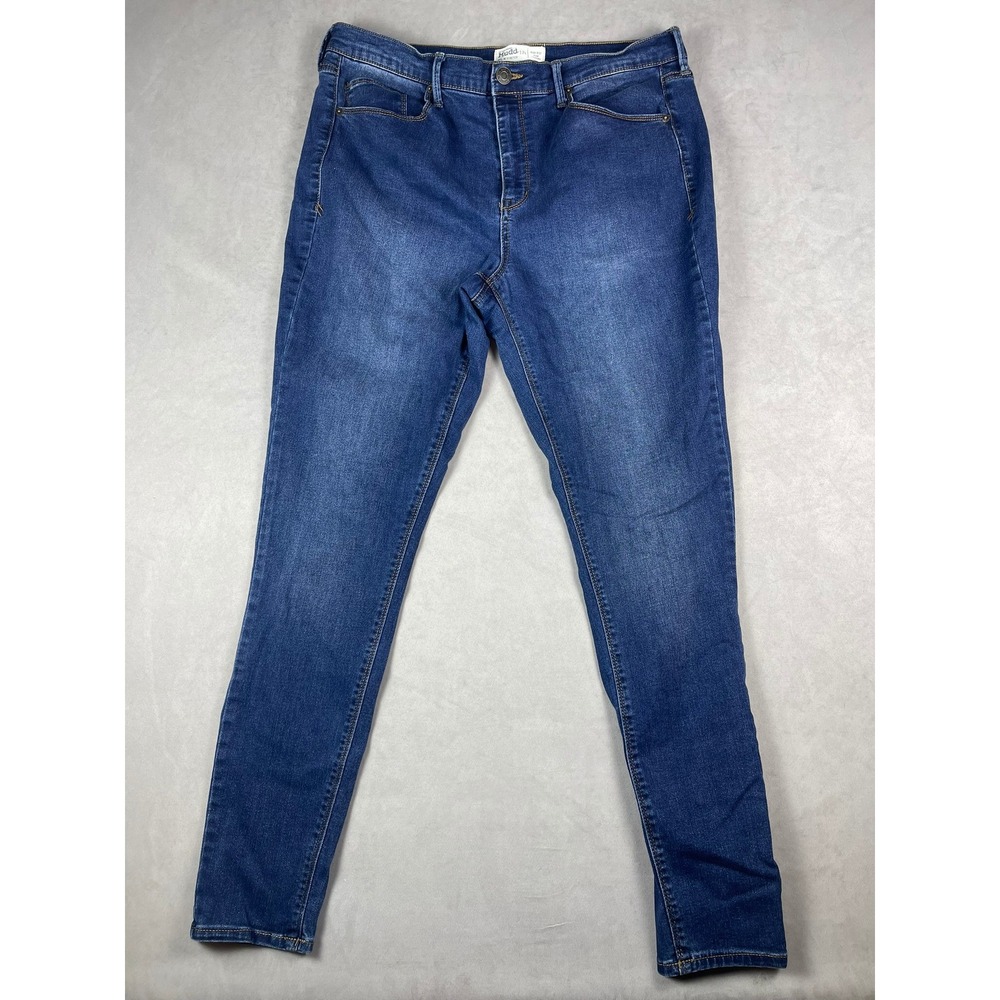 Mudd High Rise Jean Legging FLX Stretch Skinny Jeans Dark Wash Blue Size 17L